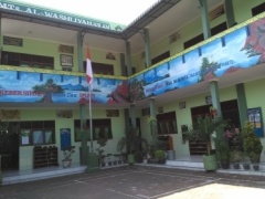Gedung Sekolah MTs Al-Washliyah Kolam yang dibangun dengan bantuan Pemerintah Jepang